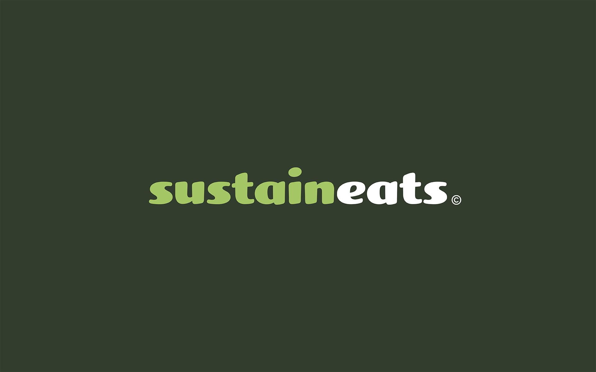 Logotipo da sustainEats em varios fundos e cores diferentes